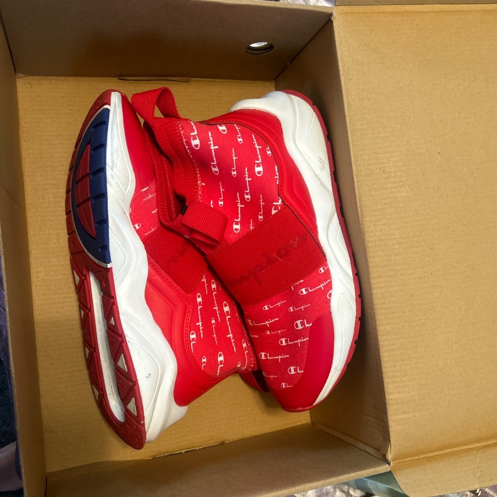 Red Champion sock shoes